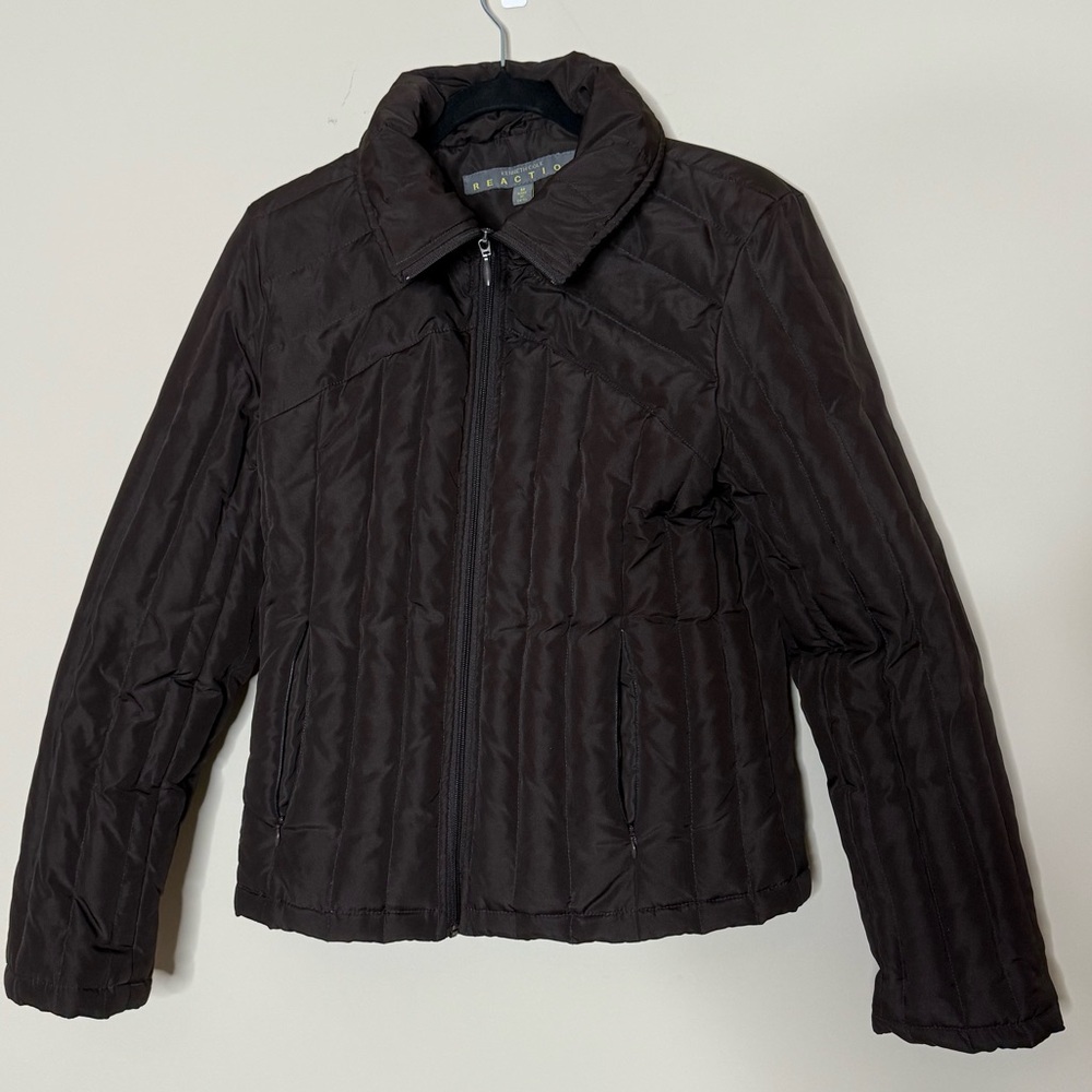 Chocolate Kenneth Cole Reaction choclate Quilted Jacket - Picture 1 of 8